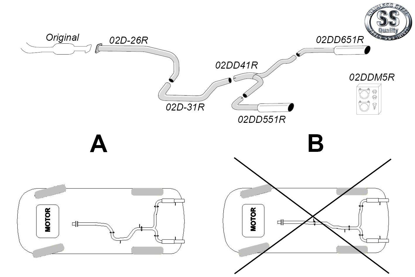 Catback system 2*100