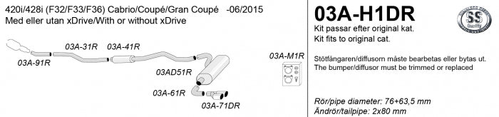 Catback system 2*80