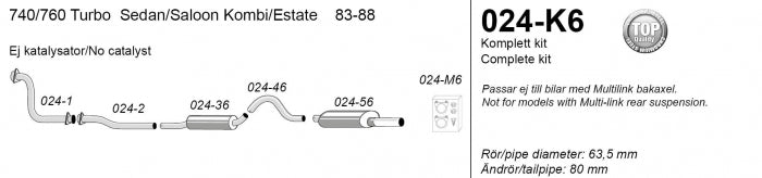 Catback system 1*80
