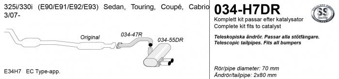 Catback system 2*80