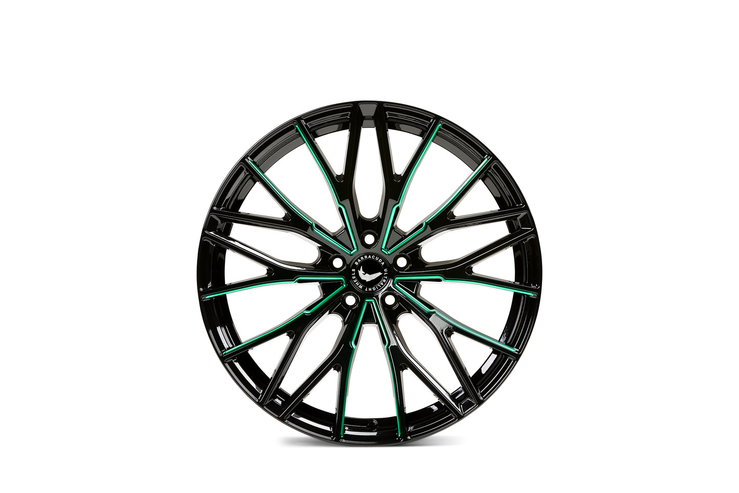 BARRACUDA PROJECT 3.0 Sort glossy flash Grøn