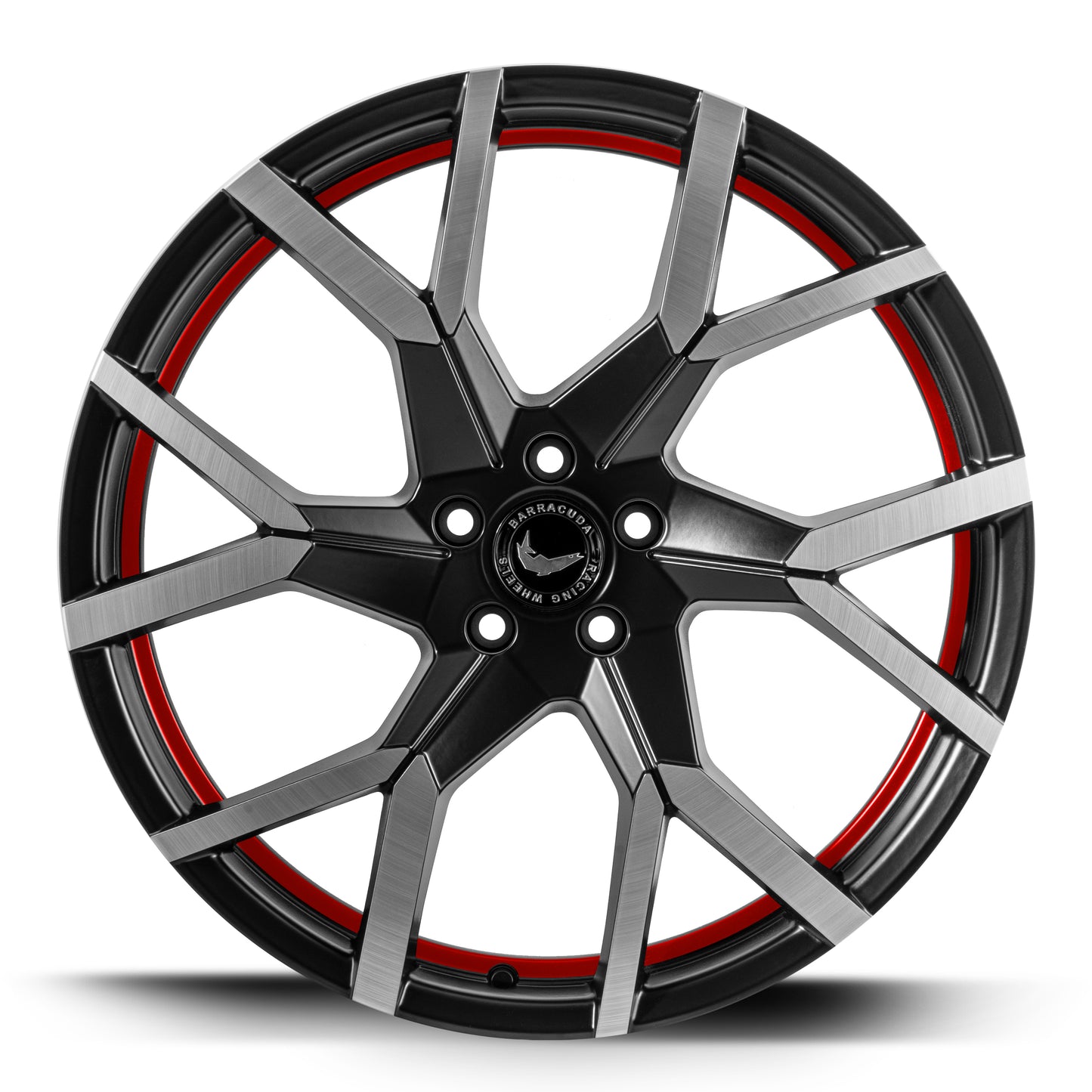 BARRACUDA TZUNAMEE EVO Mørk Gunmetal børstet undercut Trimline Rød