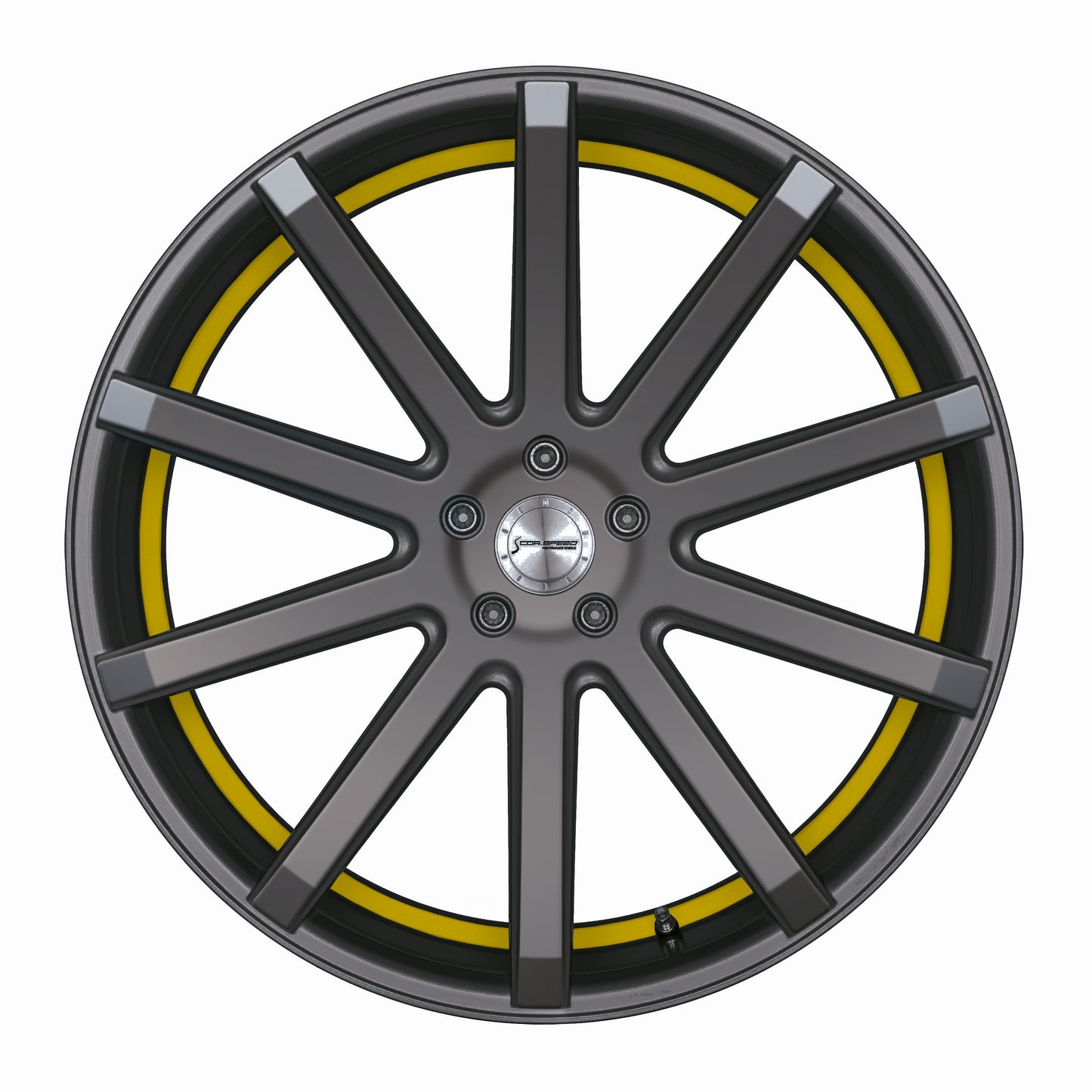 CORSPEED DEVILLE Gunmetal/ undercut Farve Trim gul