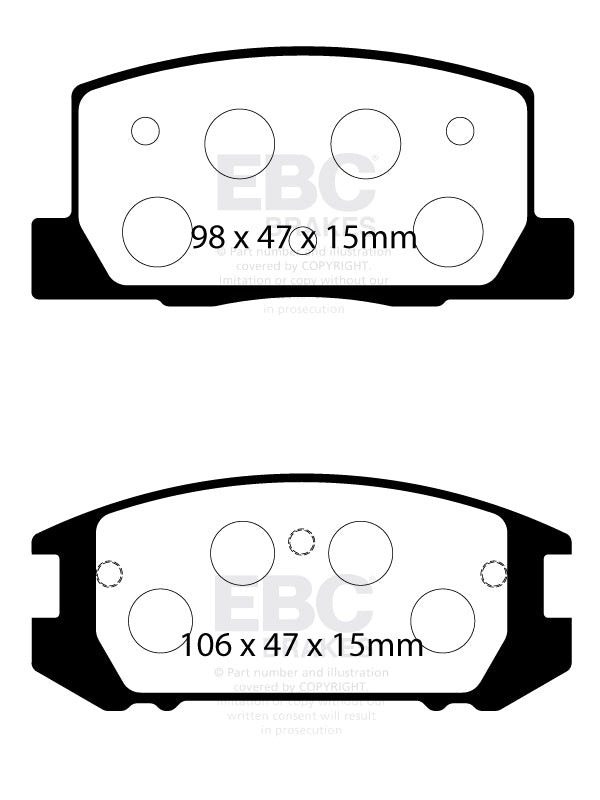Yellowstuff/Ultimax Sæt Bagerste 263mm