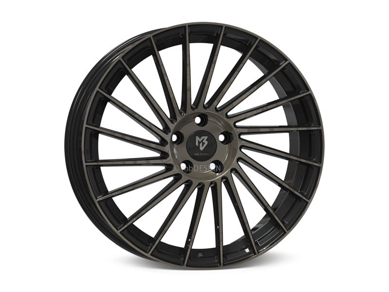 MB Design VR3 Røg blank sort poleret