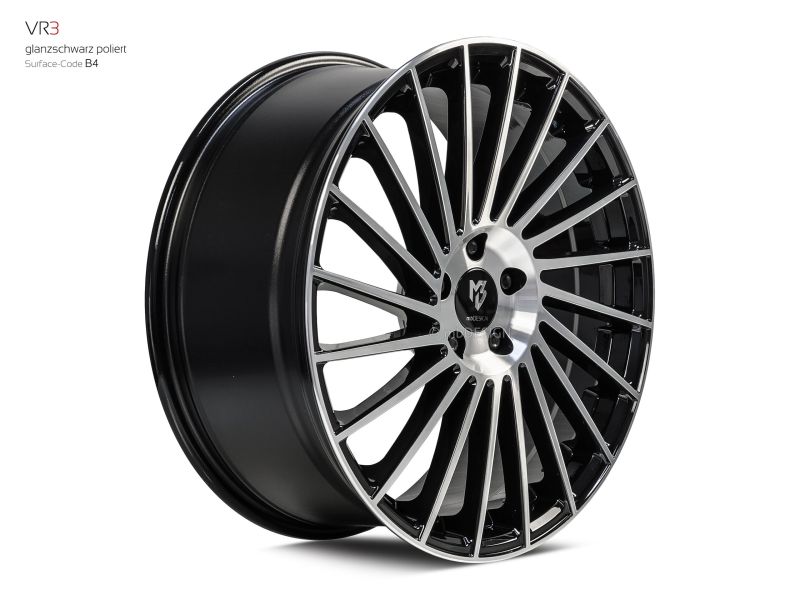 MB Design VR3 Blank Sort poleret