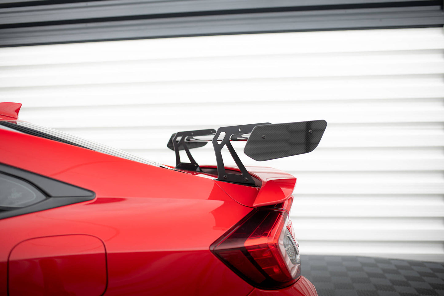Spoiler kulfiber med Øverste Swan Mounting Honda Civic SI Mk10
