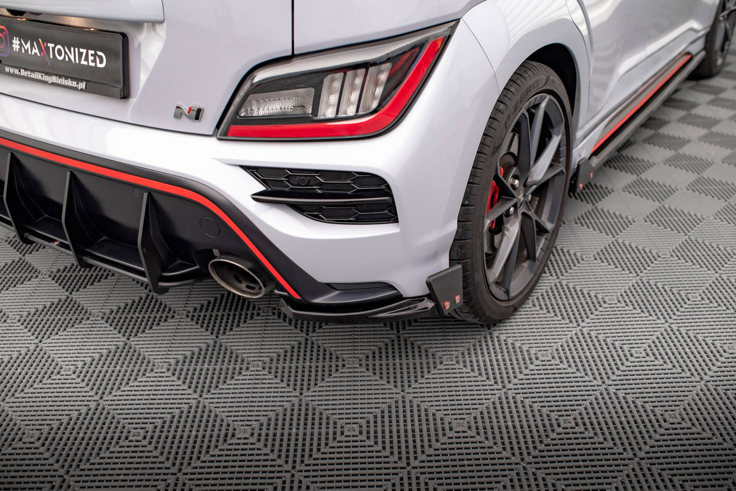 Bagerste sidesplitter V.1 + Flaps Hyundai Kona N Mk1
