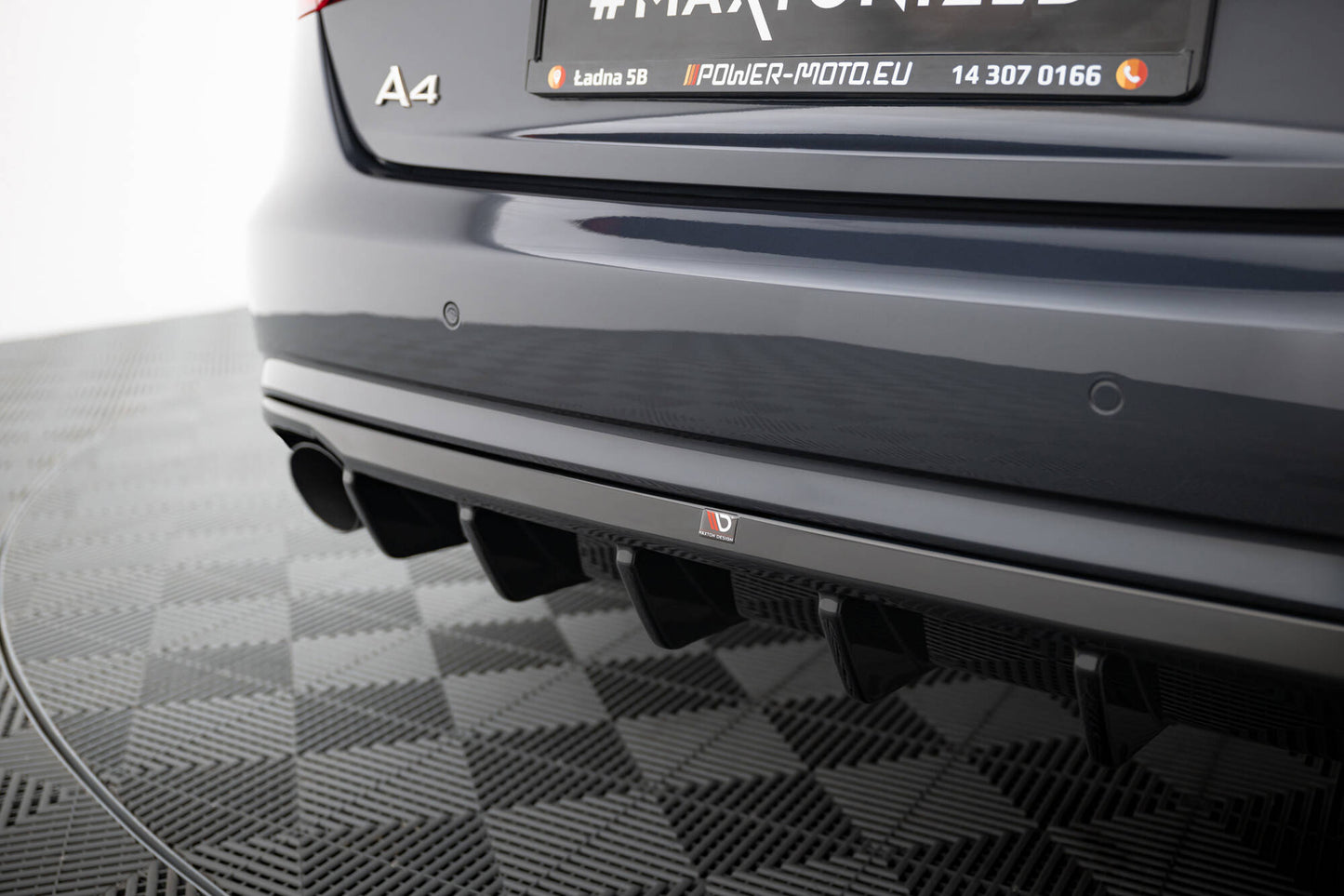 Bagerste diffuser Audi A4 B8 Facelift (Version med single exhausts on both sides)