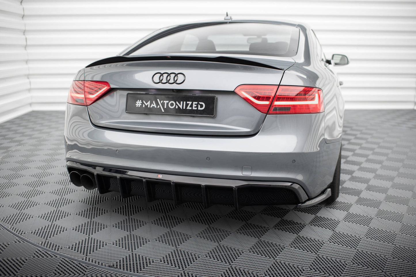Bagerste diffuser Audi A5 S-Line Coupe / Sportback 8T Facelift (Single side dual exhaust version)