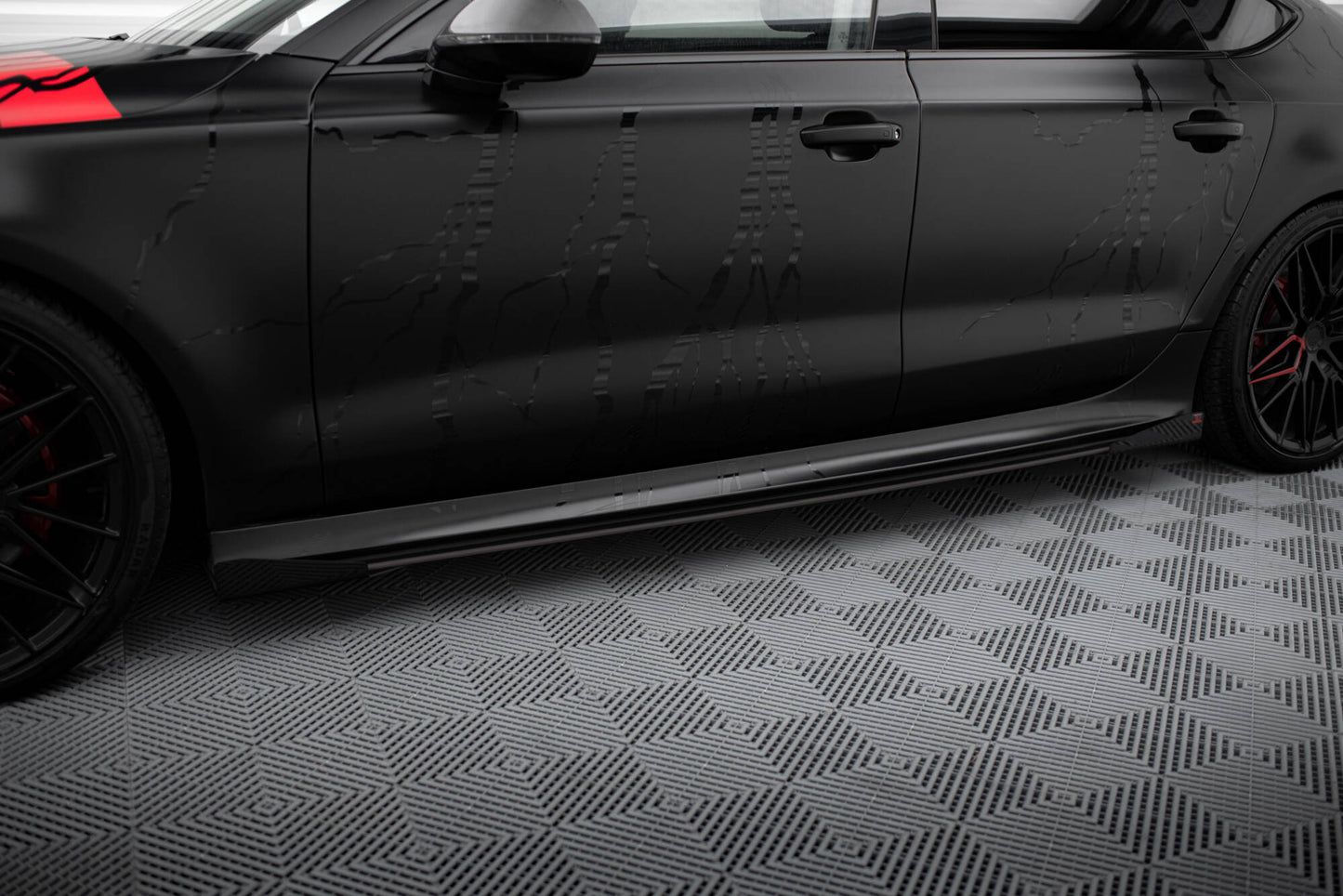 Sideskørter diffuser Street Pro + Flaps Audi A7 RS7 Look C7