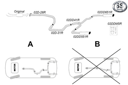 Catback system 2*100