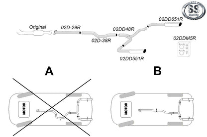 Catback system 2*100
