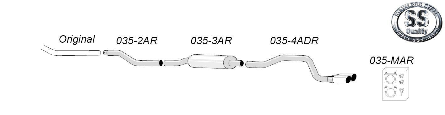 Catback system 2*80