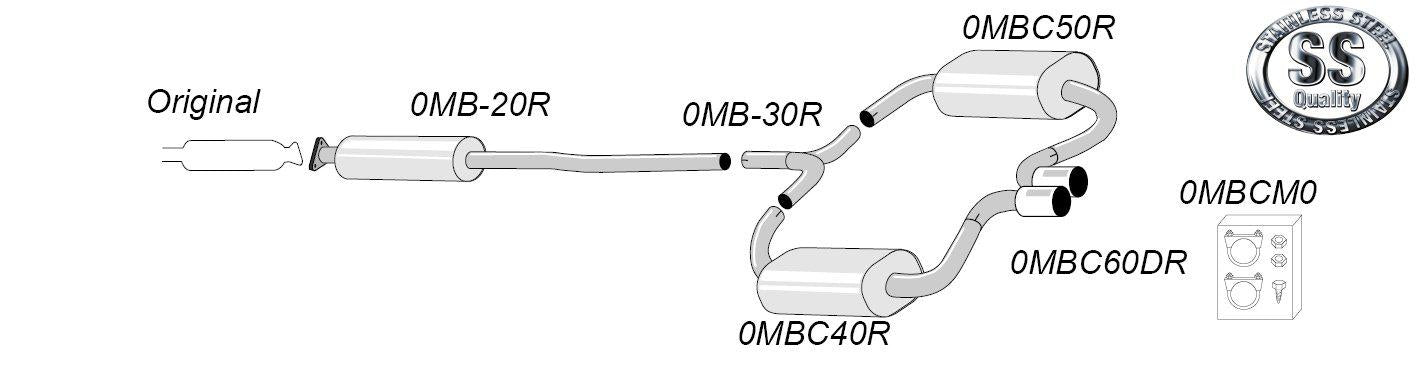 Catback system 2*80
