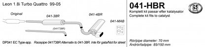 Catback system 85/150