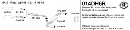 Catback system 2*100