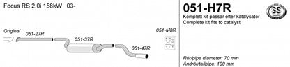 Catback system 1*100