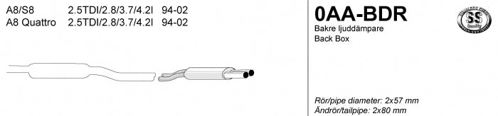 Catback system 2*80