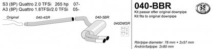 Catback system 2*80
