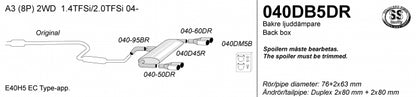 Catback system 4*80