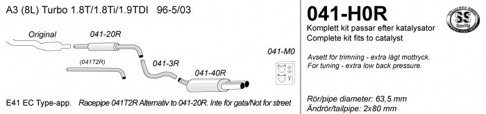 Catback system 2*80