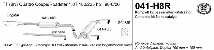 Catback system 2*100