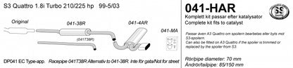 Catback system 85/150