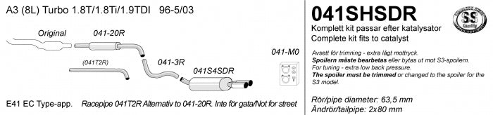 Catback system 2*80