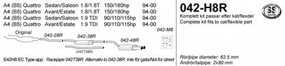 Catback system 2*80