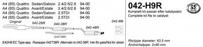 Catback system 2*80