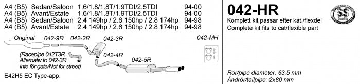 Catback system 2*80