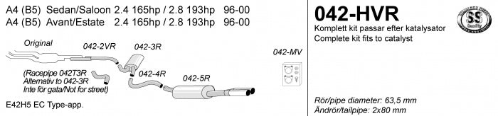 Catback system 2*80