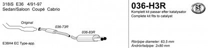 Catback system 2*80