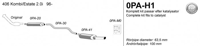 Catback system 1*100