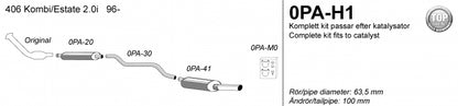 Catback system 1*100
