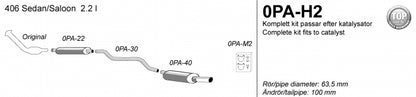 Catback system 1*100