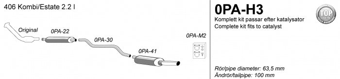 Catback system 1*100