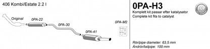 Catback system 1*100
