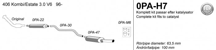 Catback system 1*100