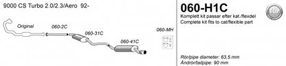 Catback system 1*90