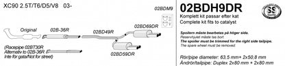 Catback system 4*80