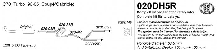 Catback system 2*100