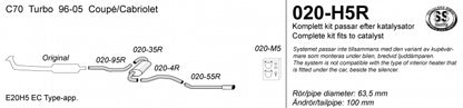 Catback system 1*100