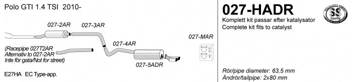 Catback system 2*80
