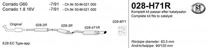 Catback system 1*90/120