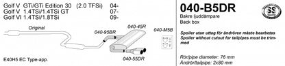 Catback system 2*80