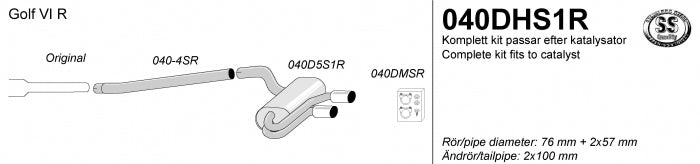 Catback system 2*100