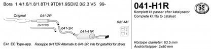 Catback system 2*80