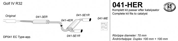 Catback system 2*100